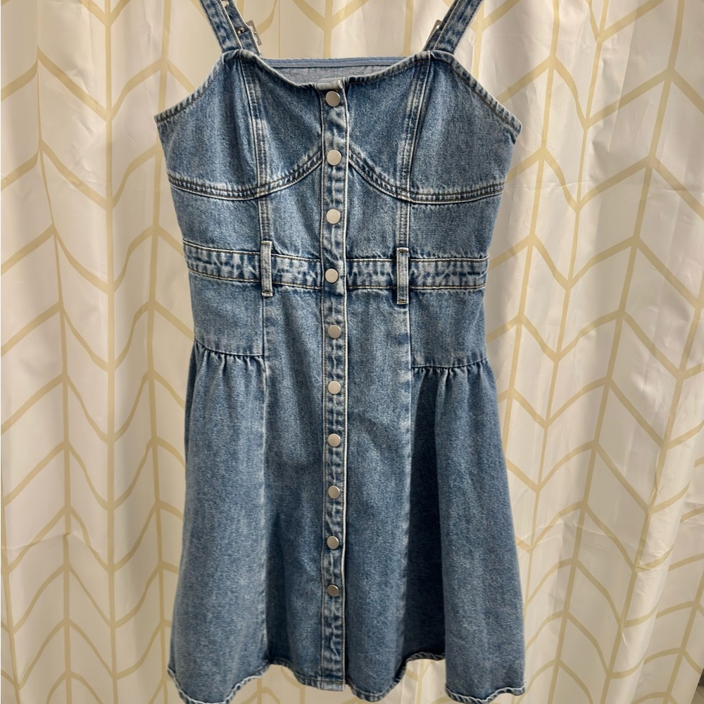 Blue Denim Button-Down Dress